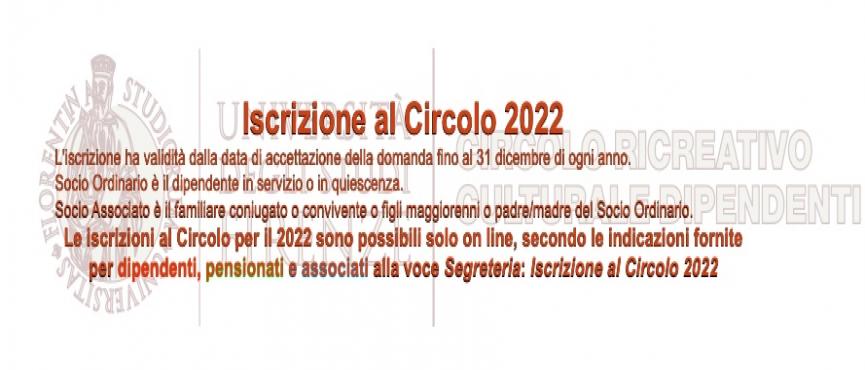 Iscrizione 2022