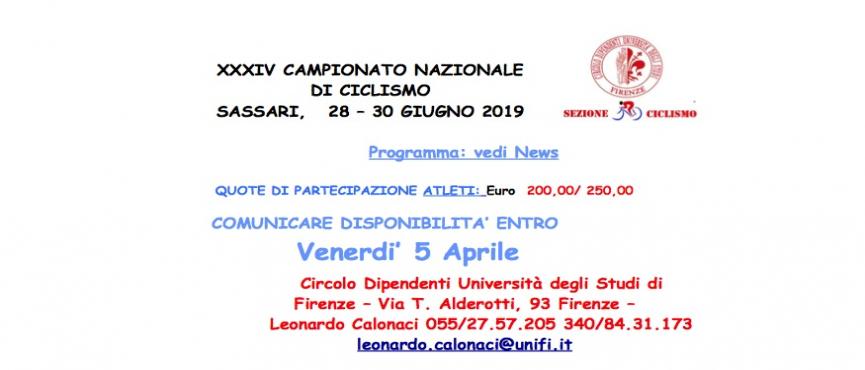 Campionato Naz. Ciclismo 2019