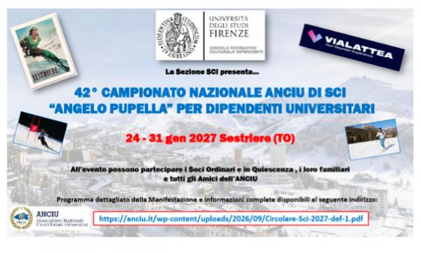 XLII Campionato Sci - Sestriere 2027.