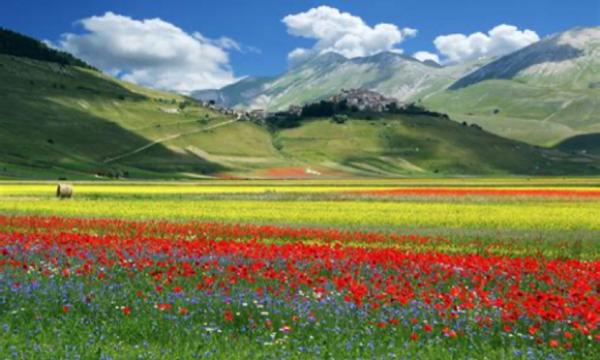 Trekking in Umbria: Castelluccio di Norcia.